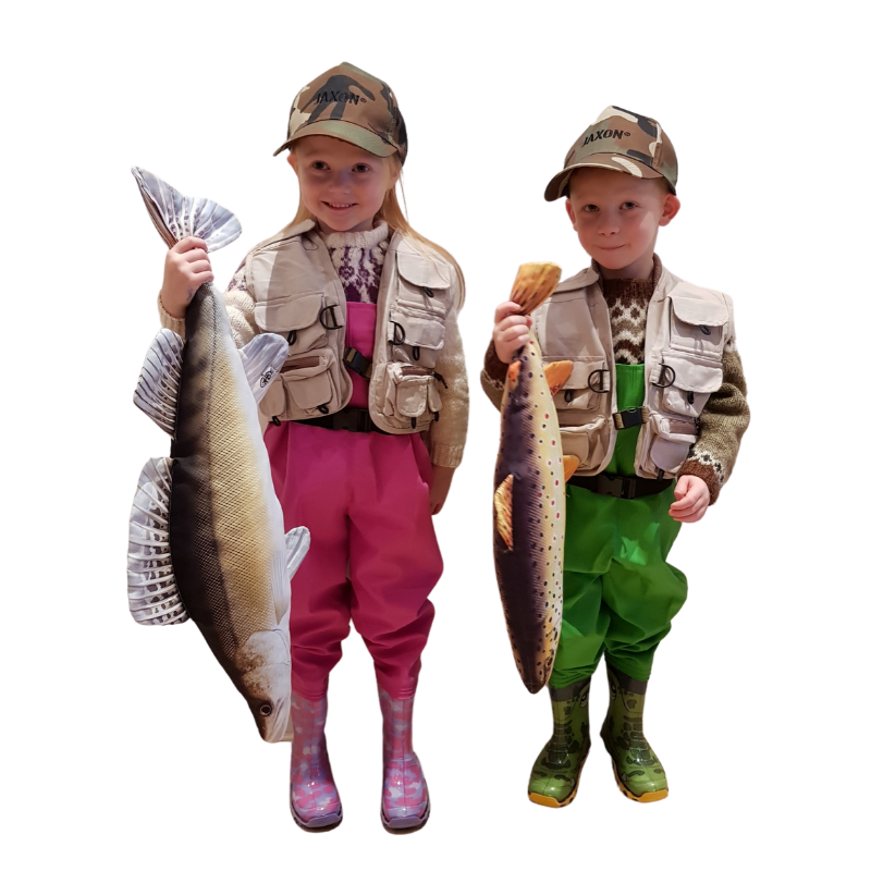 Special offer-Kids waders (one color), vest and cap 
